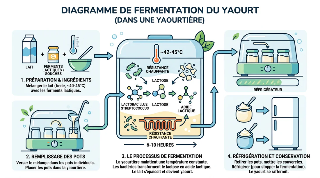 Schéma de fonctionnement de la yaourtière Seb