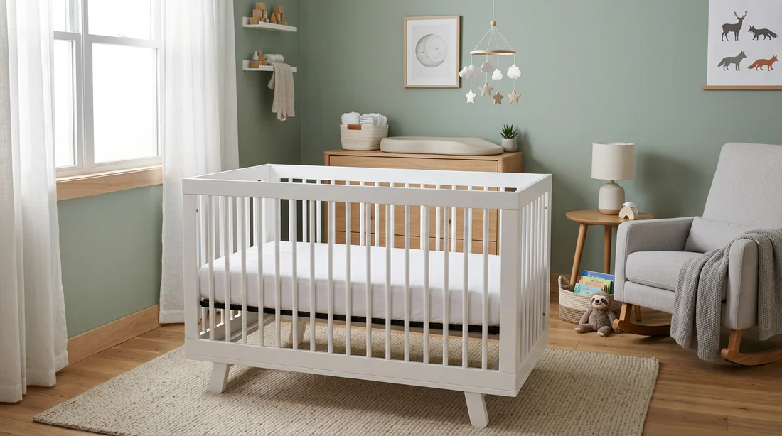 Environnement de sommeil sécurisé pour un bébé dans une chambre apaisante