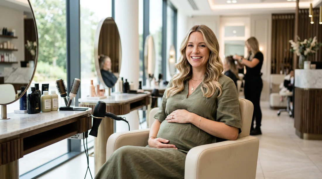 Infographie des précautions de sécurité pour les mèches pendant la grossesse