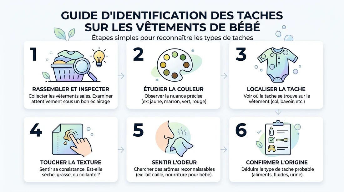 Application de détachant sur un vêtement de bébé