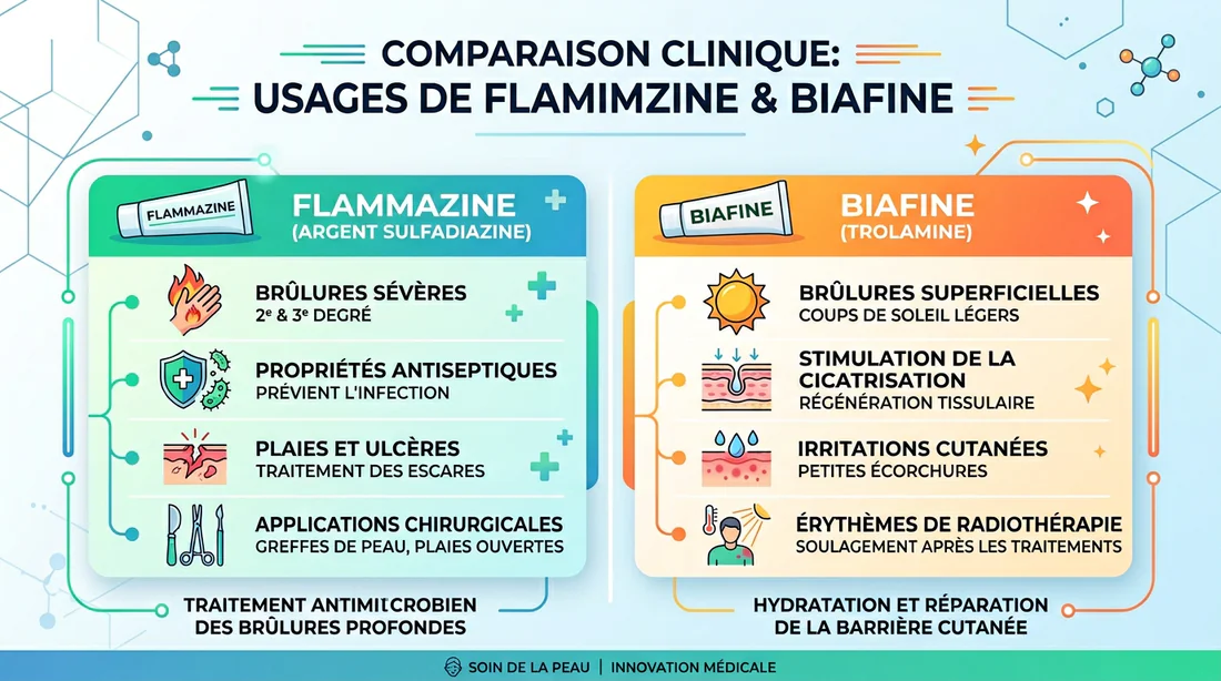 Application de crème cicatrisante sur une zone cutanée
