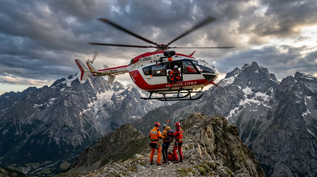 Schéma explicatif du processus de déclenchement d'un hélicoptère de secours