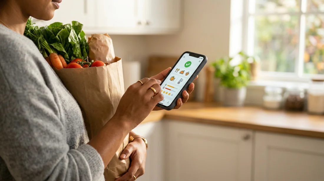 Utilisation d'une application pour vérifier la sécurité alimentaire
