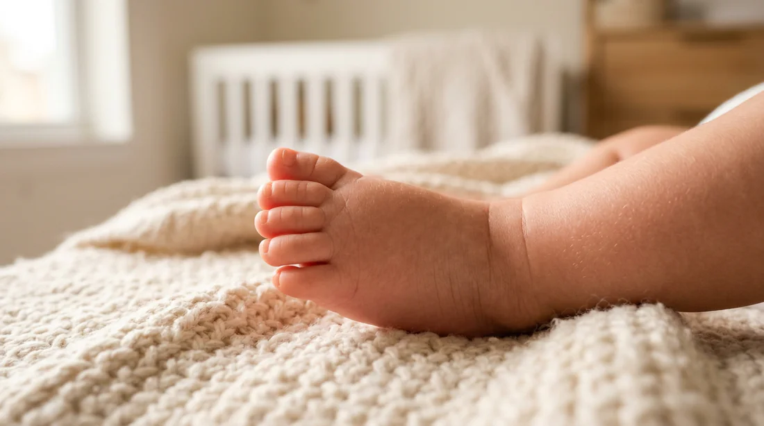 Pied de bébé à la peau saine