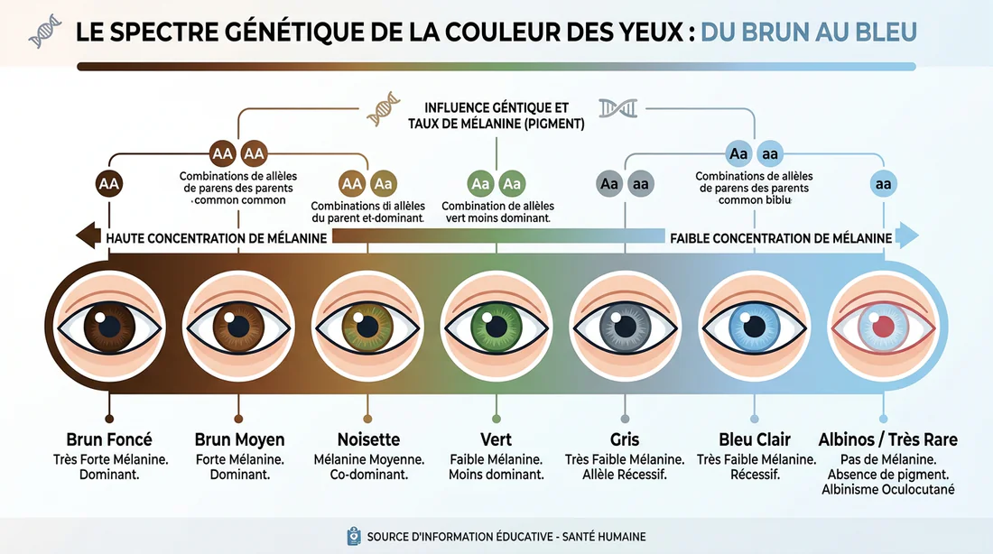 Infographie sur les variations de couleurs de l'iris
