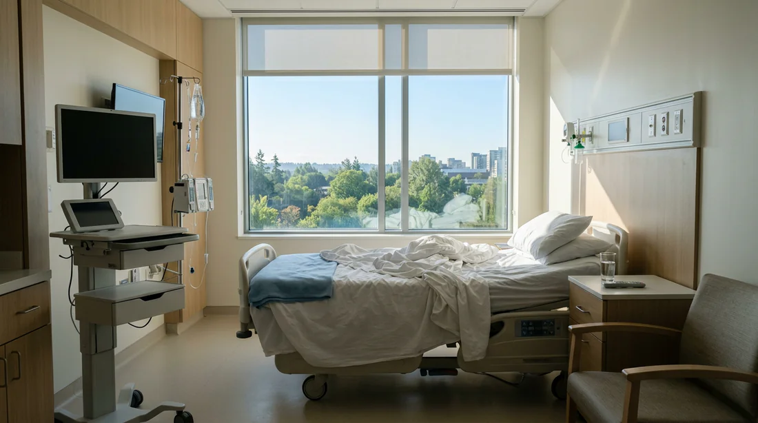 Chambre d'hôpital confortable pour la convalescence