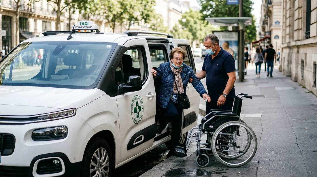 Prise en charge d'un patient par un taxi conventionné