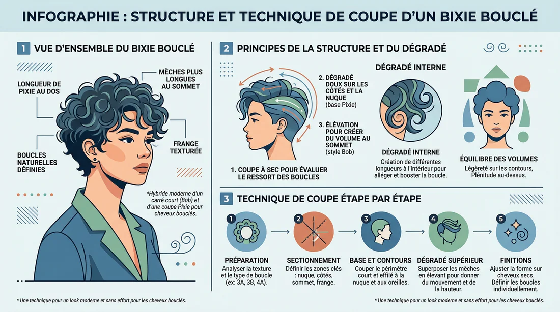 Infographie explicative de la structure d'une coupe Bixie