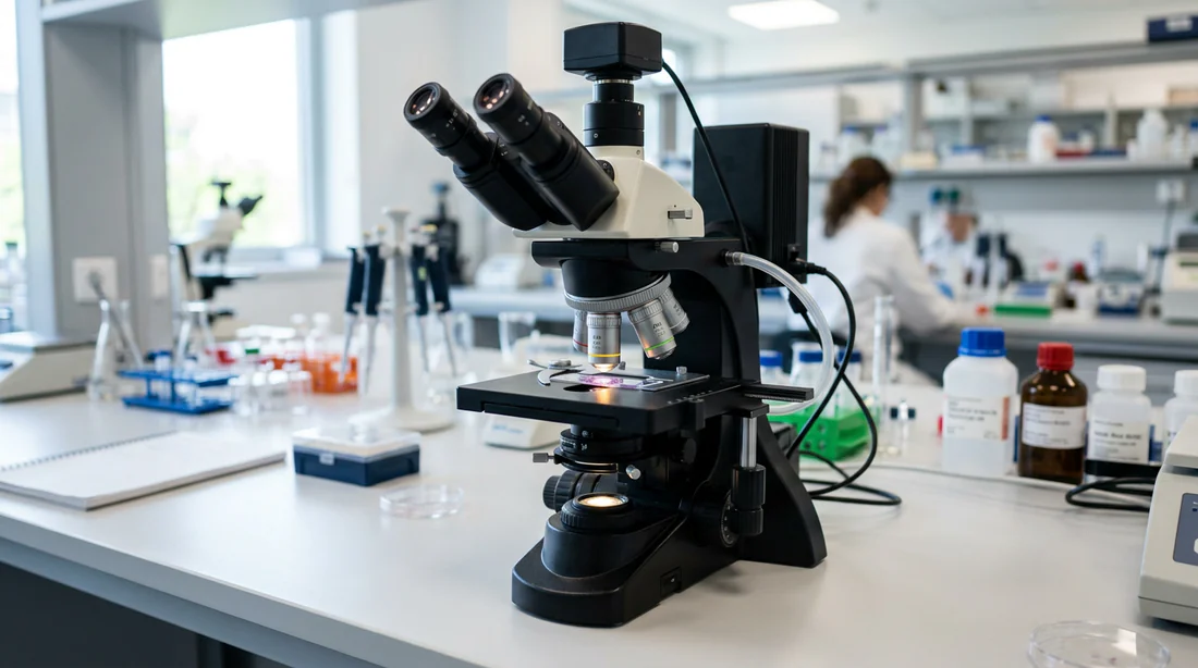 Microscope de laboratoire pour analyse anatomopathologique des tissus