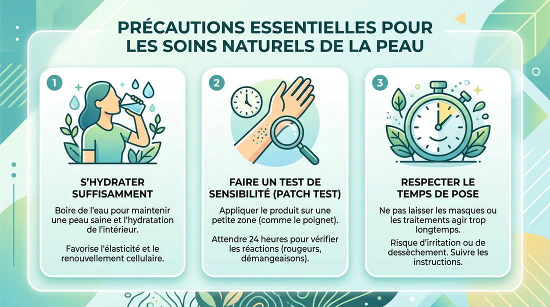 Infographie présentant les précautions à prendre avec l'argile verte